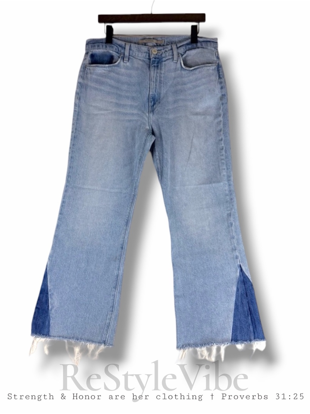 HUDSON Women’s Size 34 Denim Jeans Barbara Ivy High Rise Wide Leg Style Stretch